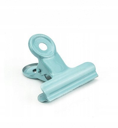 KLIPS METALOWY KLIP zaciskarka turkusowy 38mm 1szt