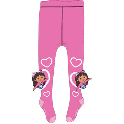 Dziewczęce rajstopy bawełniane licencja Koci Domek Gabi Różowe