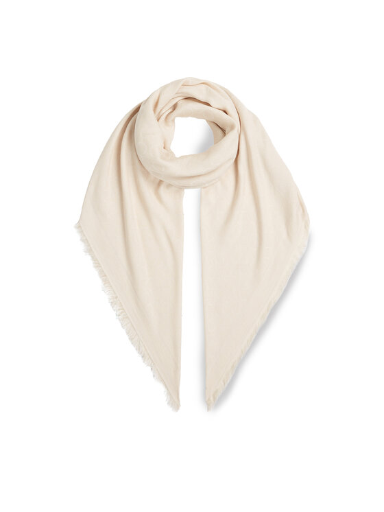 Calvin Klein Chusta Monogram Jacquard Scarf K60K608779 Biały