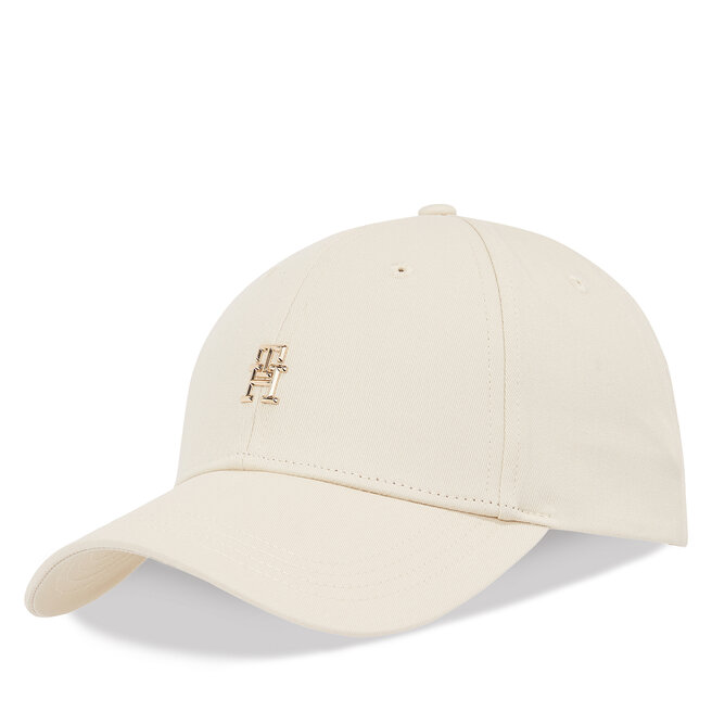 Czapka z daszkiem Tommy Hilfiger Elevated Chic Cap AW0AW17128 Écru