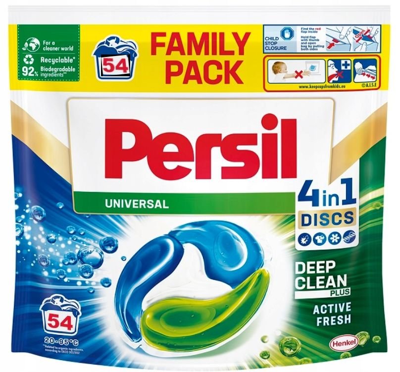 Niemiecki Persil Discs Universal 4 w 1 Kapsułki do Prania 54szt. DE