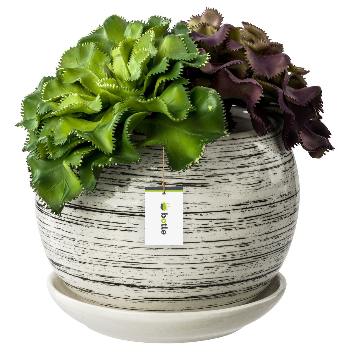 Doniczka Ceramiczna KULA 2 z podstawką beton