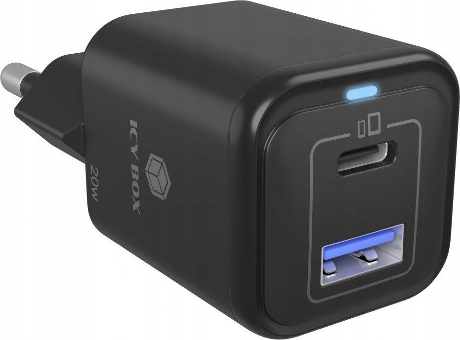 Ładowarka IB-PS1020-PD USB 20W, 1x Type-C, 1xType-A