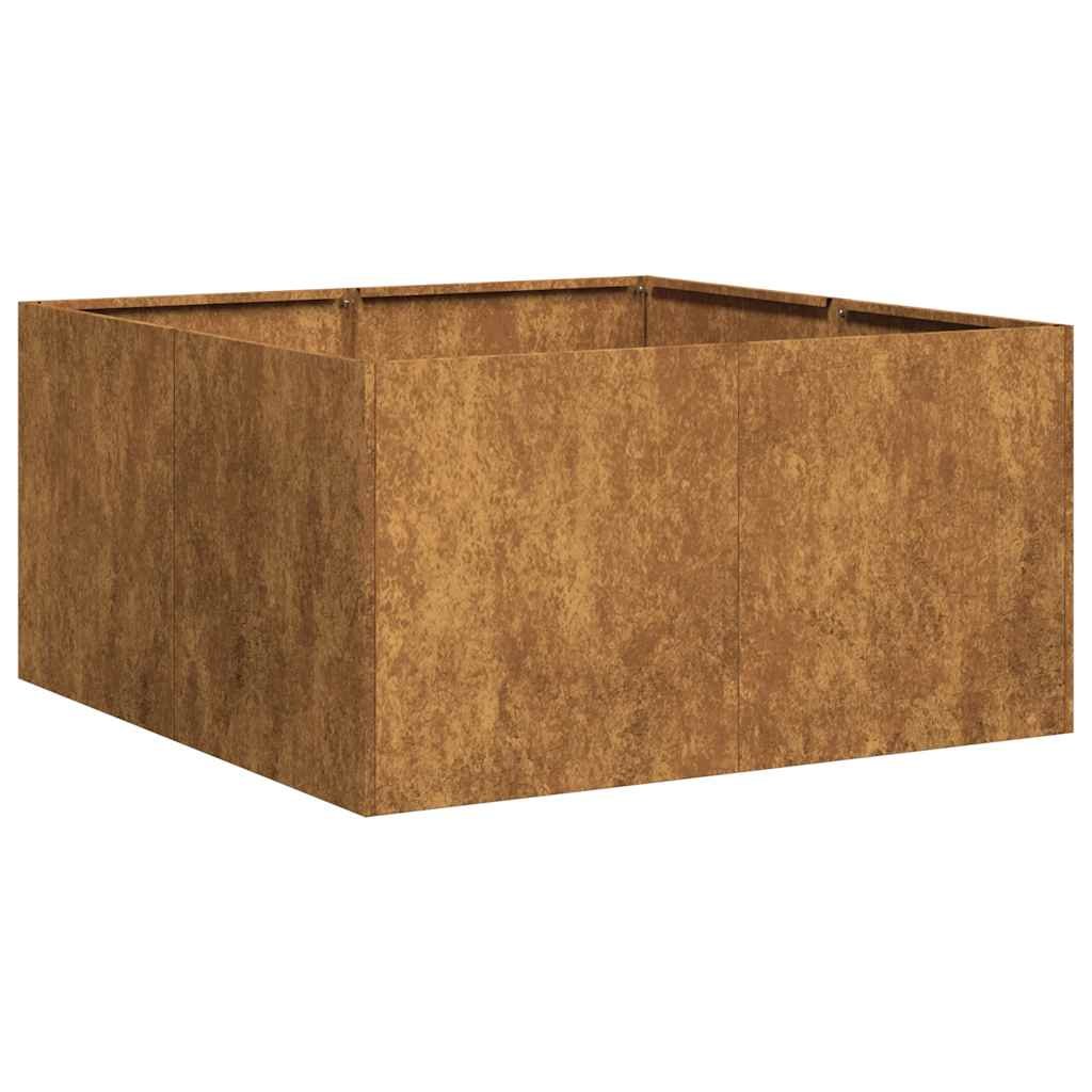 vidaXL Doniczka Rusty 80x80x40 cm Stal nierdzewna
