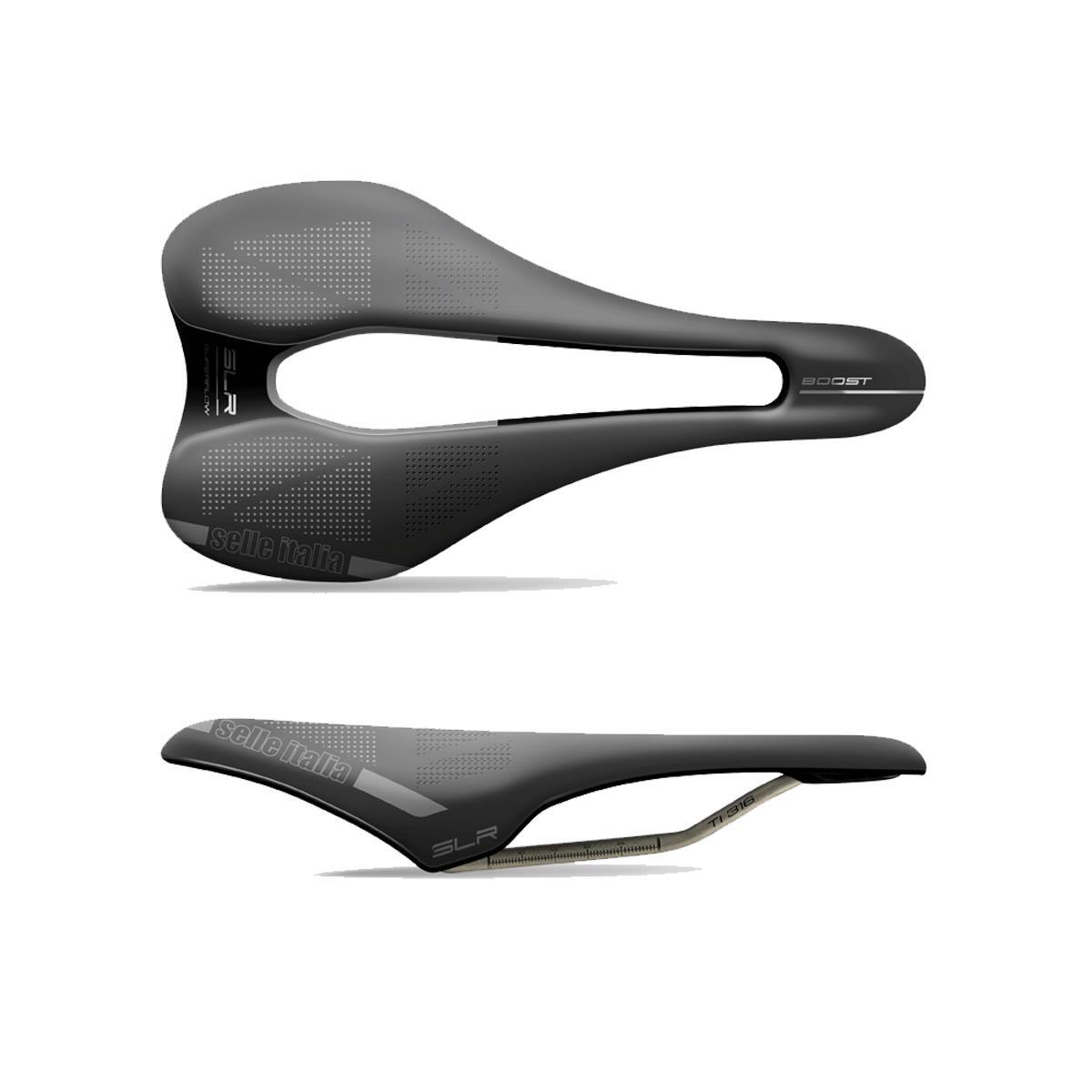 Selle italia Italia SLR Boost Superflow TI Siodełko, black L3 14,5cm 2020 Siodełka szosowe