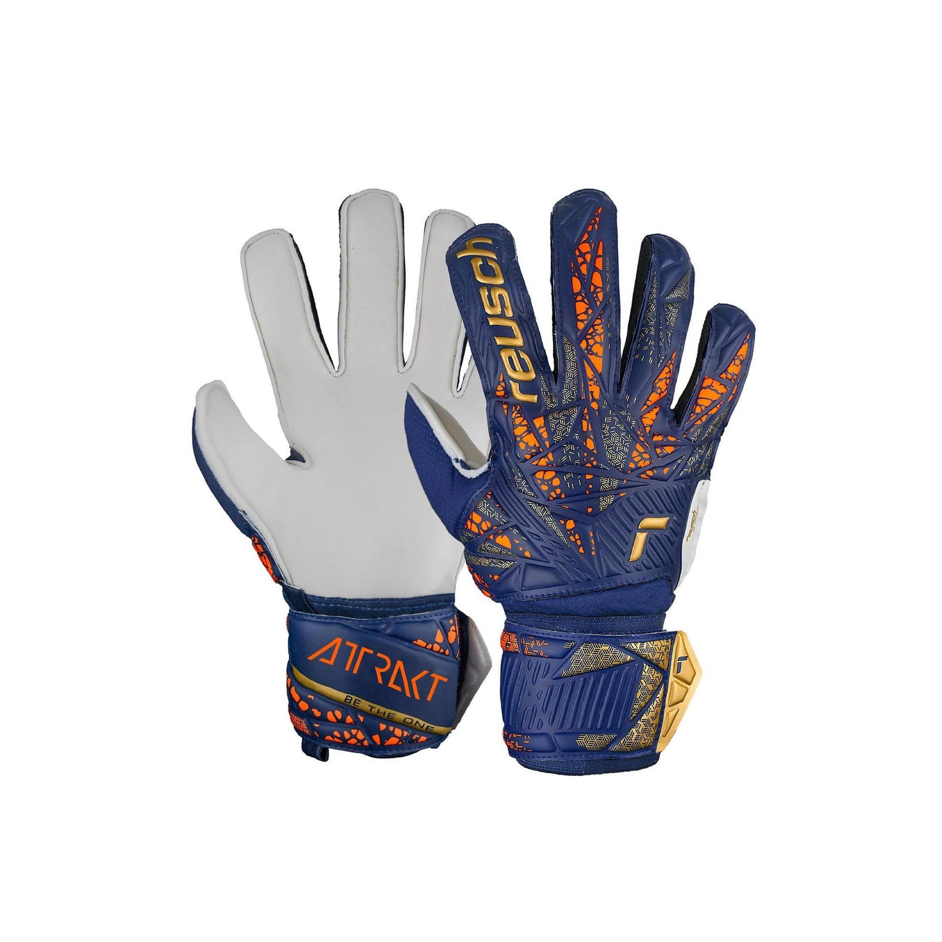 Rękawice bramkarskie Reusch Attrak Solid granatowe 5470515 4410-9,5