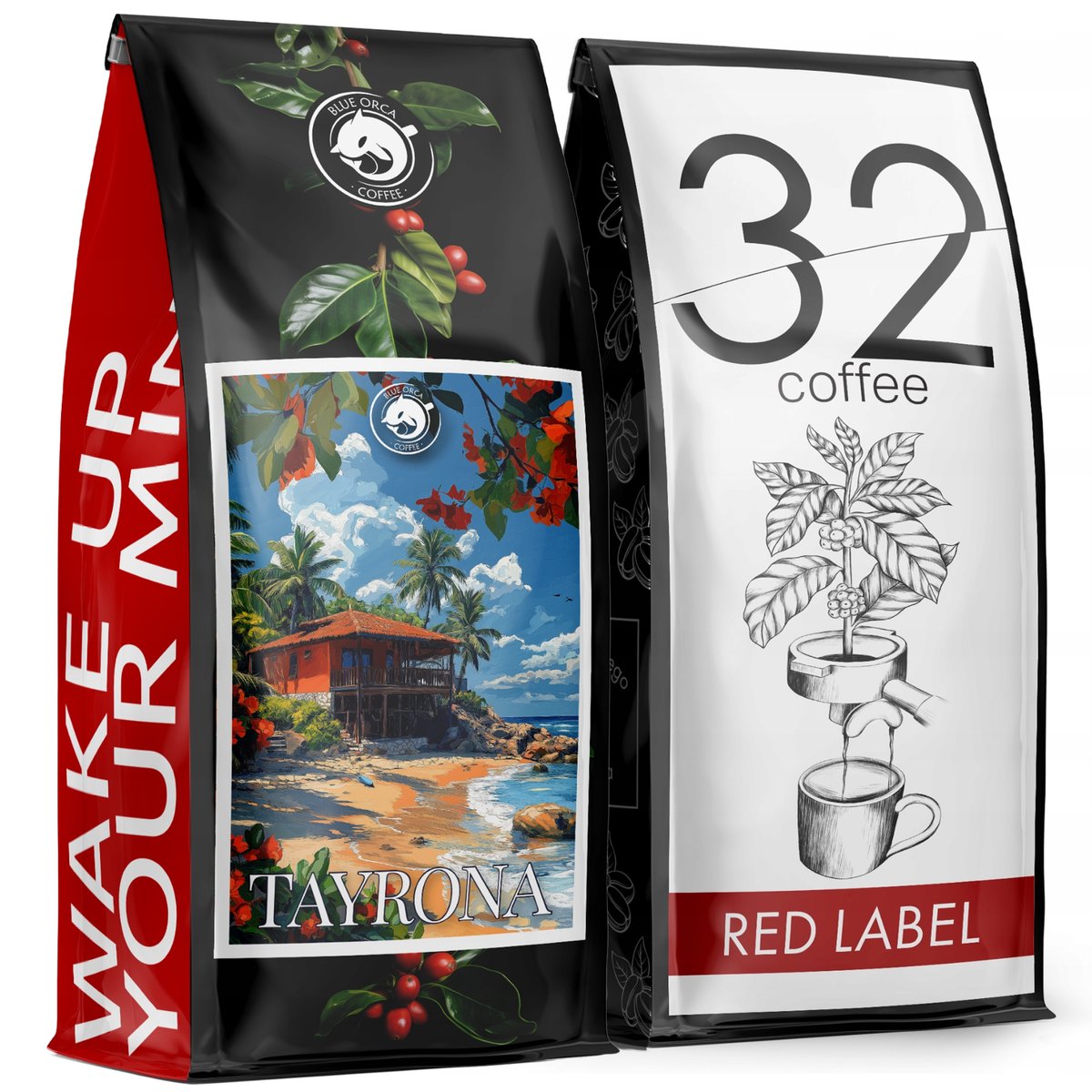 Kawa zianrista 1kg x2 Tayrona+32 Red Label 100% Arabica do ekspresu 1kg x2
