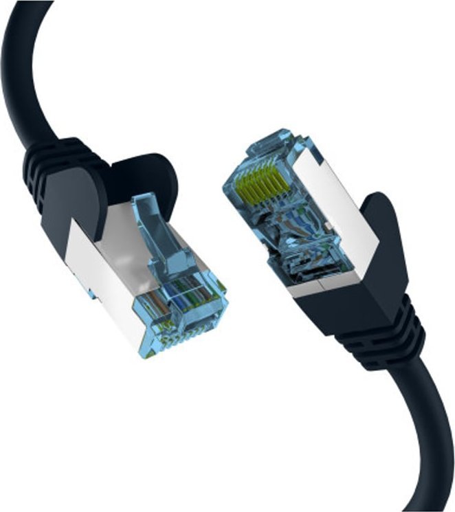 EFB EFB Netzwerkkabel CAT6a S/FTP PIMF mit CAT7 Rohkabel 10 Gigabit Ethernet Kupfer 30m schwarz