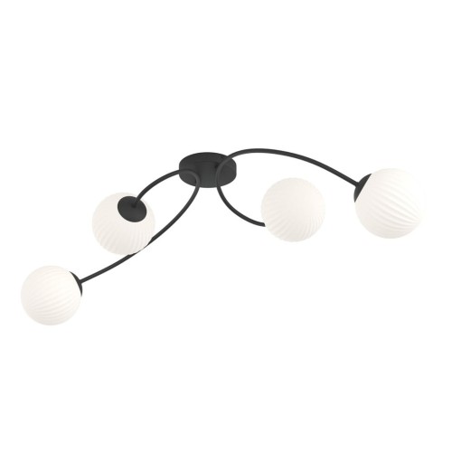 Vibra lampa sufitowa 4xE14 czarna/opal 1398/4