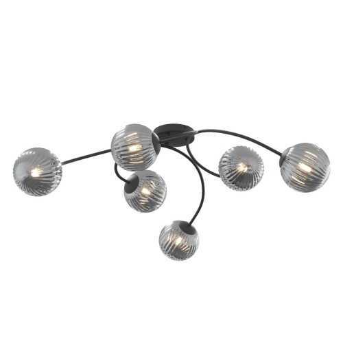 Vibra lampa sufitowa 6xE14 czarna/grafit 1399/6