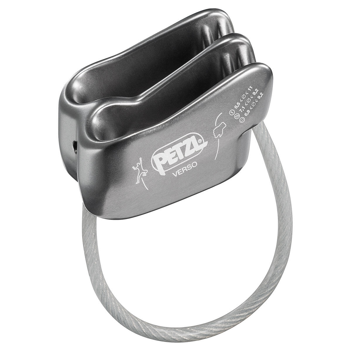 Petzl Przyrząd asekuracyjno-zjazdowy VERSO kolor grafitowy