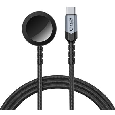 Tech-Protect Ładowarka magnetyczna, indukcyjna UltraBoost MC10 Magnetic do Apple Watch USB-C, 1.2m, czarna