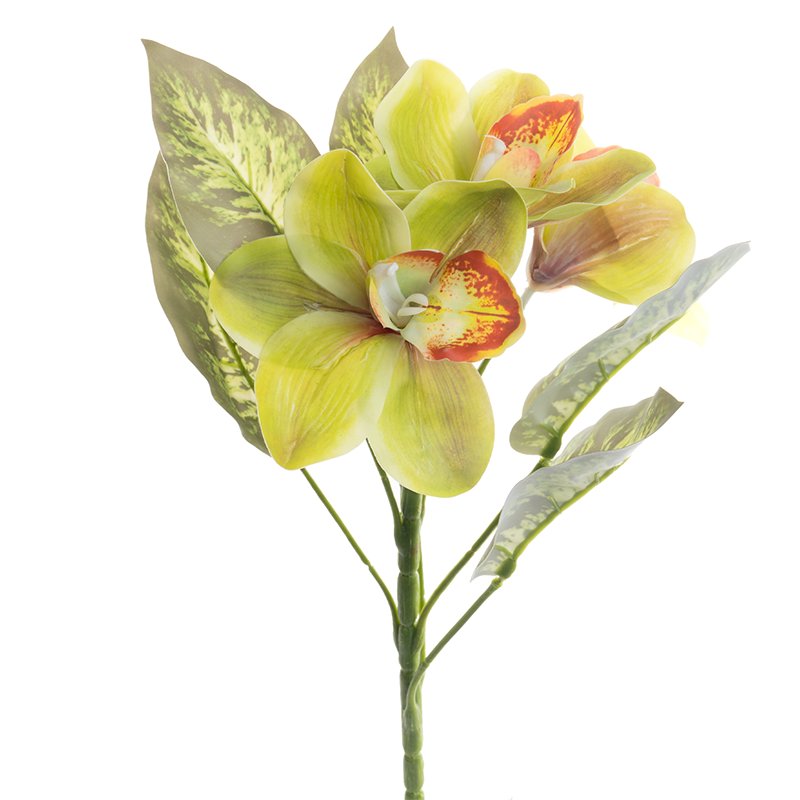 Bukiet Cymbidium 32cm BU960 YL1 sztuczny bukiecik żółty