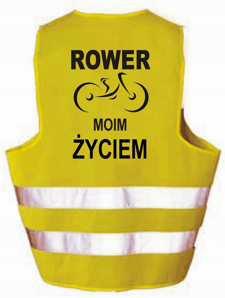 Rower Moim Życiem - Kamizelka Z Nadrukiem Ostrzegawcza Odblaskowa Prezent Libres Polska Sp