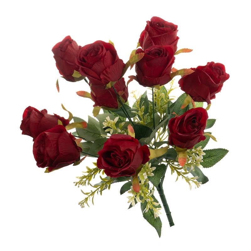 Bukiet róży 10 dużych główek 44cm C005 RD1 sztuczne róże czerwone