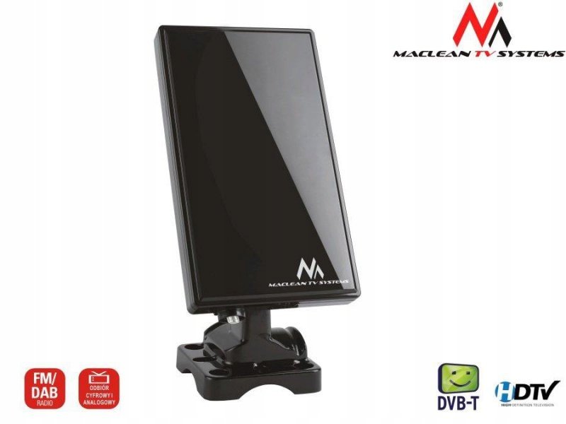 Antena TV DVB-T/T2 H.265 HEVC Maclean MCTV-970 wewnętrzno - zewnętrzna,