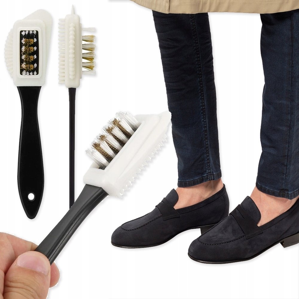 SZCZOTKA DO CZYSZCZENIA BUTÓW MOSIĘŻNY DRUT ZAMSZ