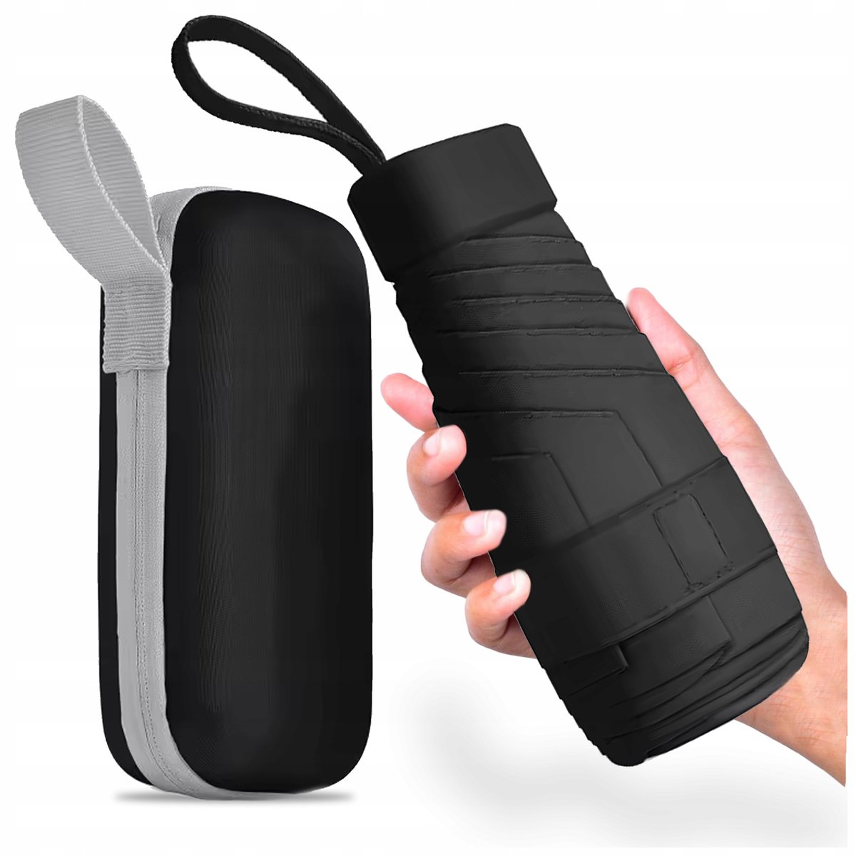 PARASOL MINI SKŁADANY MANUALNY PARASOLKA Mała Kompaktowy Kieszonkowy ETUI