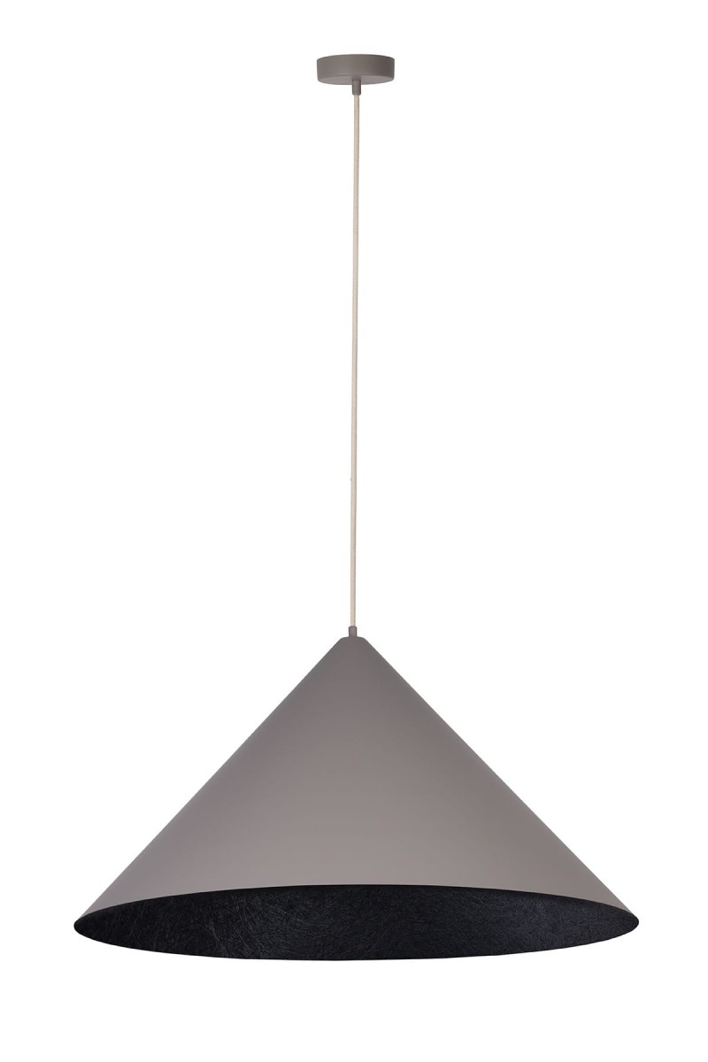 Vesuvio 70 taupe czarny lampa wisząca duży stożek, średnic 70cm