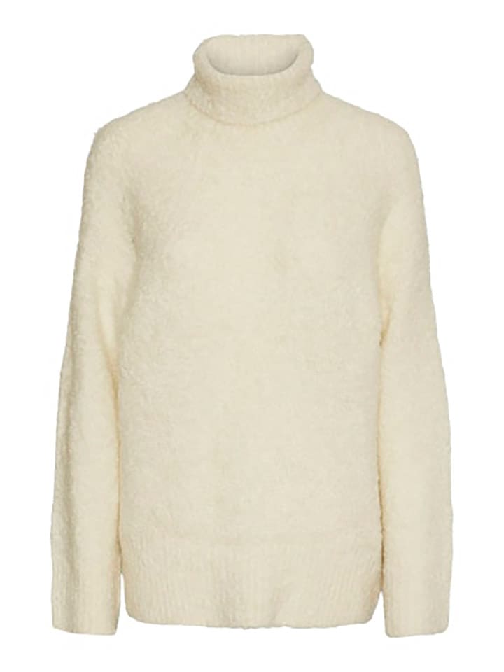 Pieces Sweter w kolorze kremowym