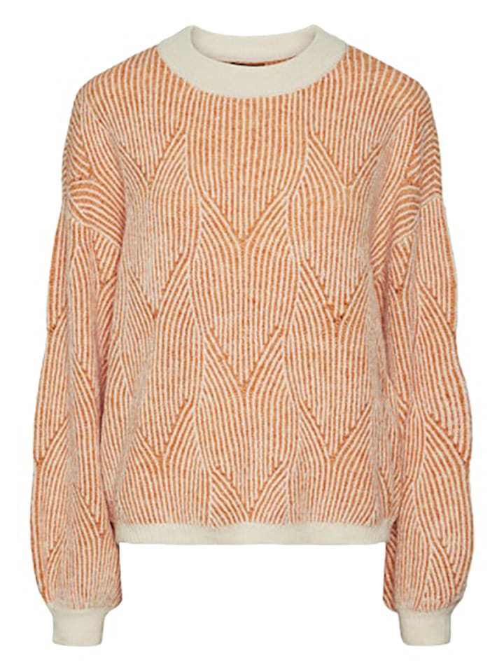 Pieces Sweter w kolorze pomarańczowym