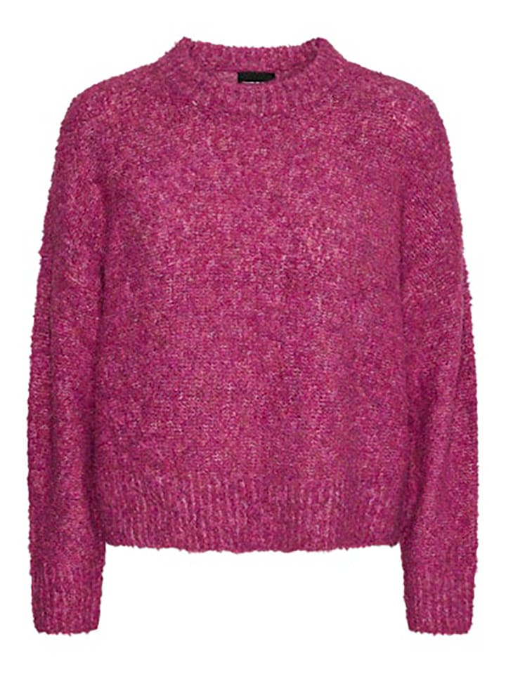Pieces Sweter w kolorze różowym