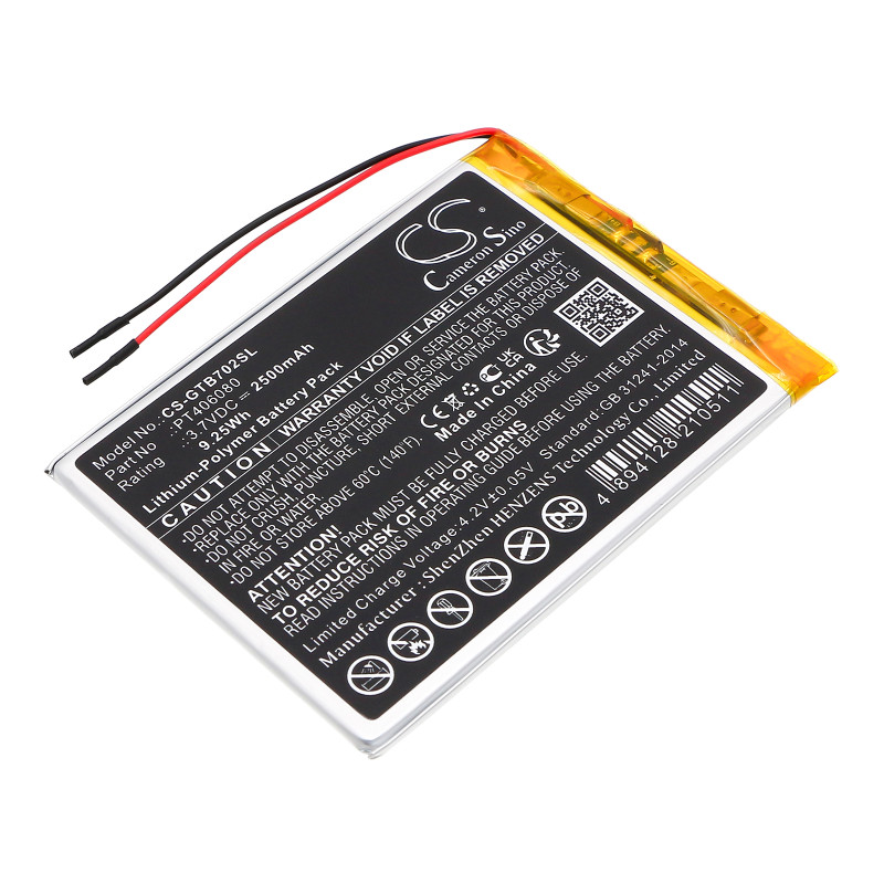 3GO GT7002 / PT406080 2500mAh 9.25Wh Li-Polymer 3.7V (Cameron Sino)