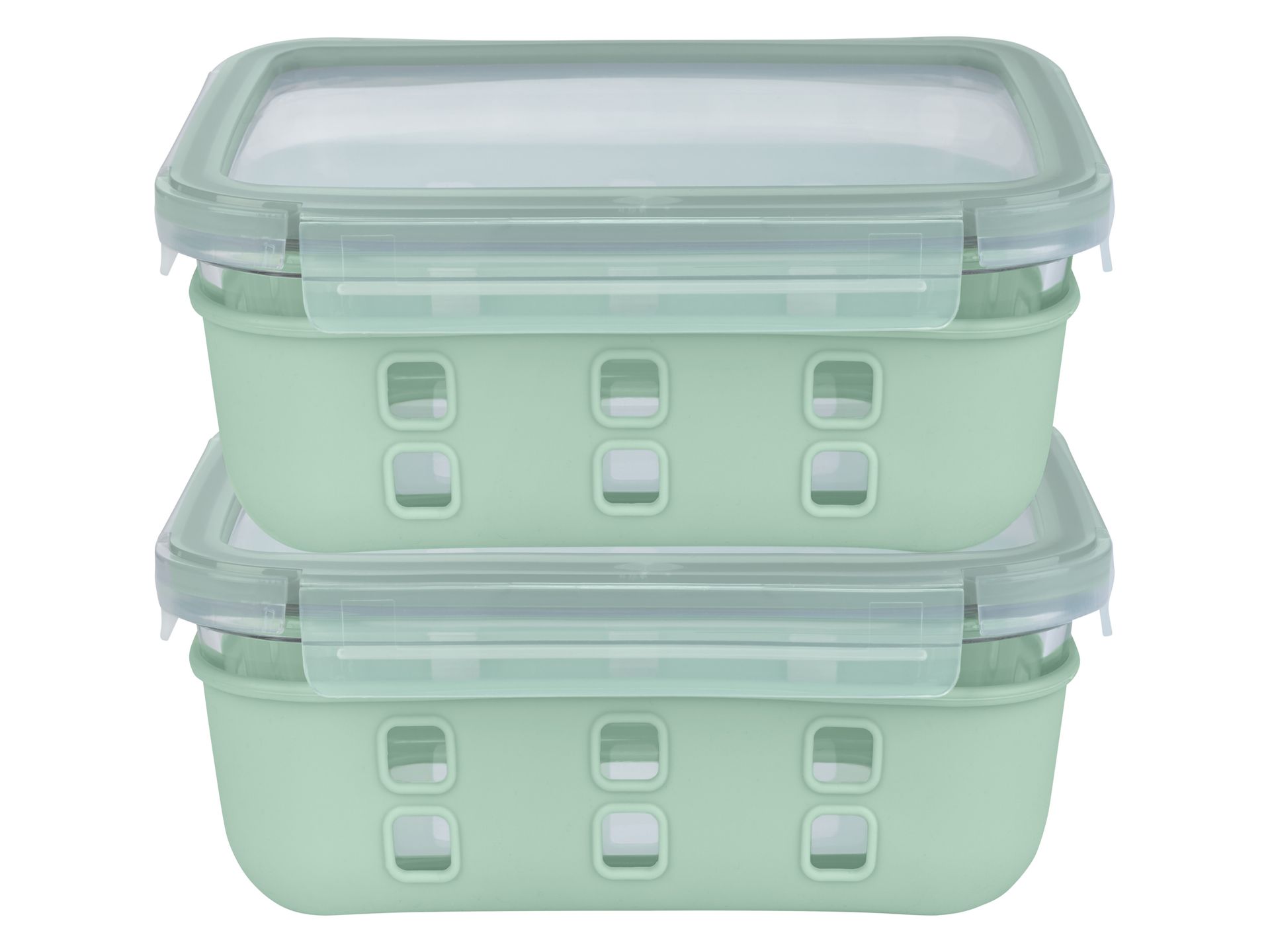 LIVARNO home Zestaw 2 szklanych lunchboxów (Miętowy)