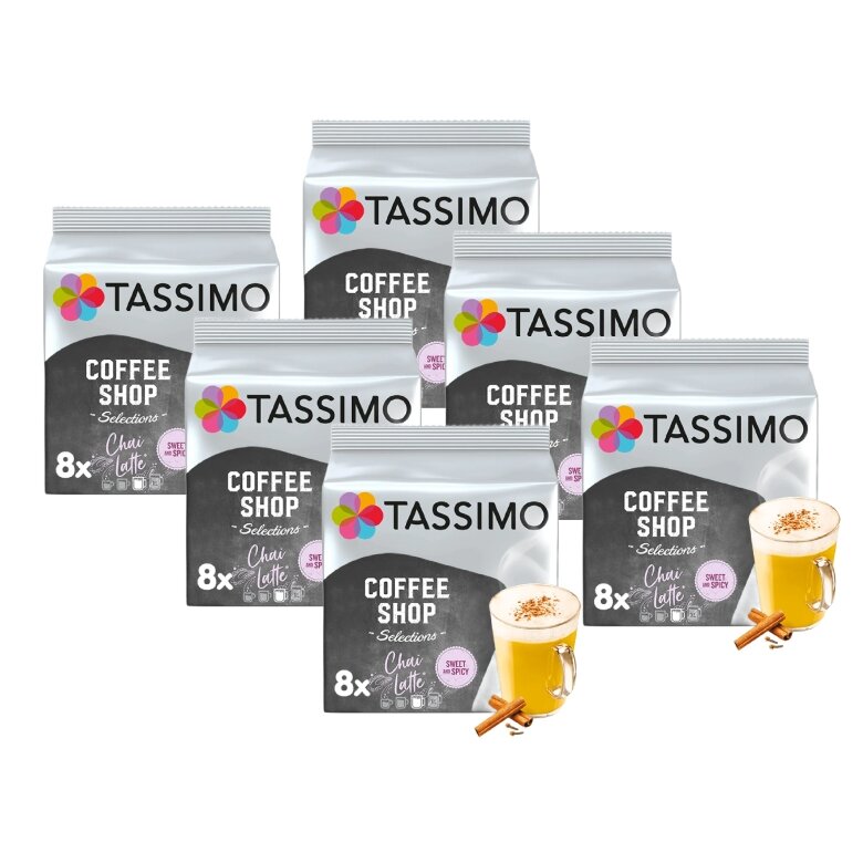 ZESTAW - Kapsułki Tassimo Coffee Shop Selections Chai Latte 6x8 szt.