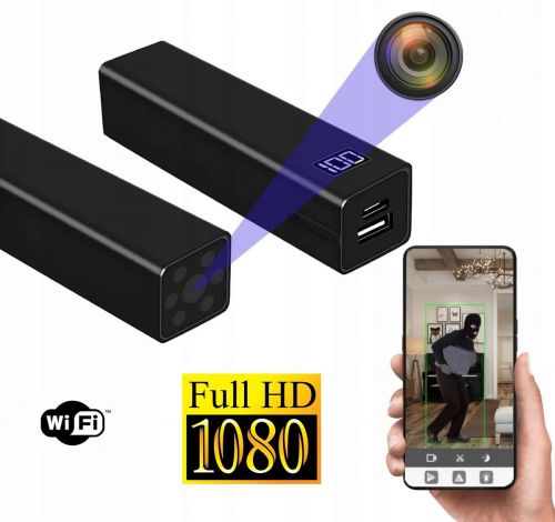 POWERBANK Mikro Kamera WiFi FHD