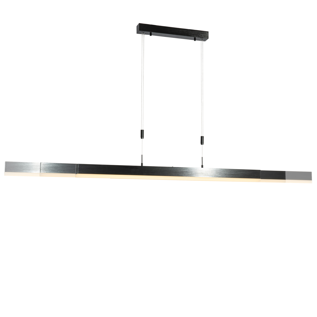 QAZQA Regulowana lampa wisząca czarna 150 cm z wbudowanym ściemnianym oświetleniem LED - Lamba