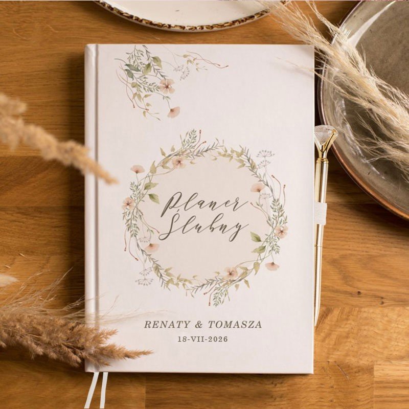 PLANER ślubny personalizowany do organizacji wesela Boho