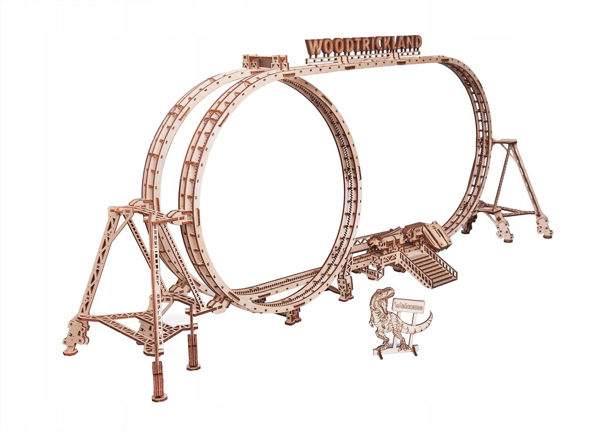 Wood Trick Rollercoaster Ride Drewniane Puzzle 3D