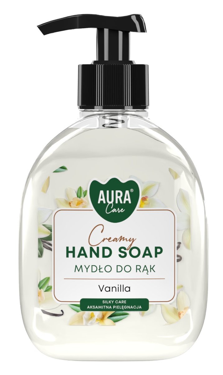 Mydło w płynie z dozownikiem BISPOL Aura Care 300ml WANILIA