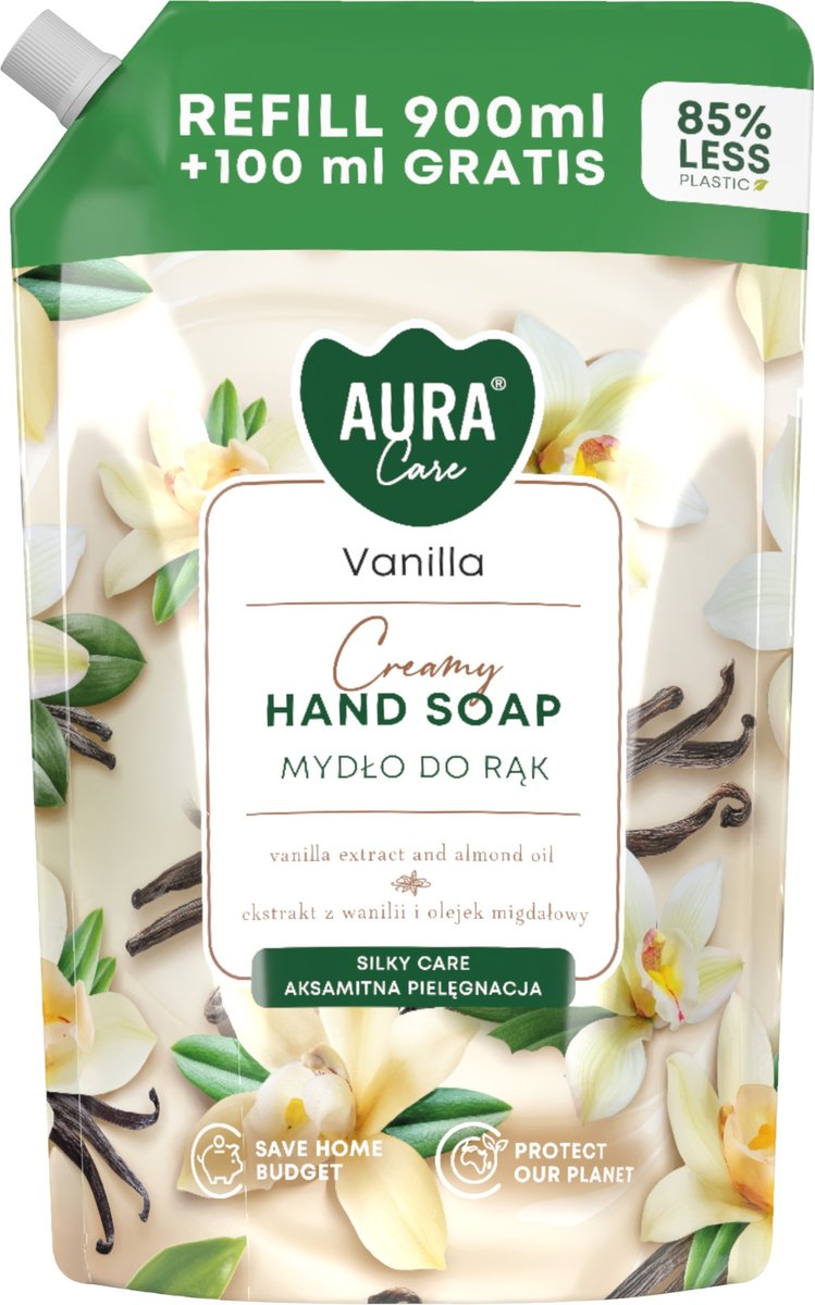 Mydło w płynie BISPOL Aura Care 1000ml WANILIA