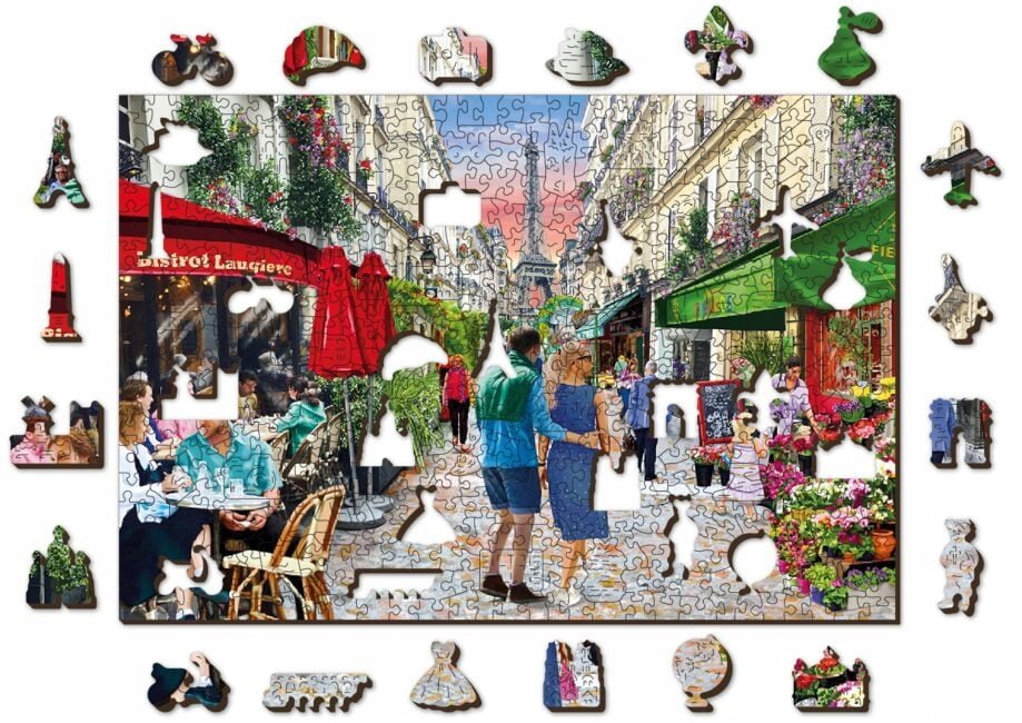 Wooden.City Puzzle z Figurkami Paryskie Bistro Paris Bistro 505 el. L