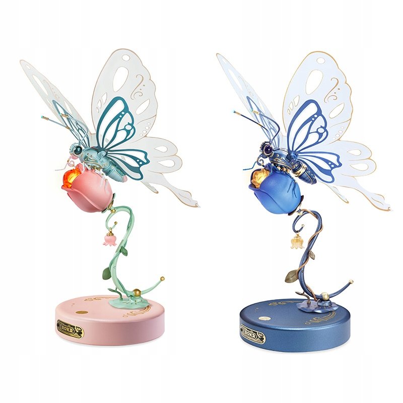 ROKR Robotime Butterfly Niebieski Motyl Drewniane Puzzle 3D