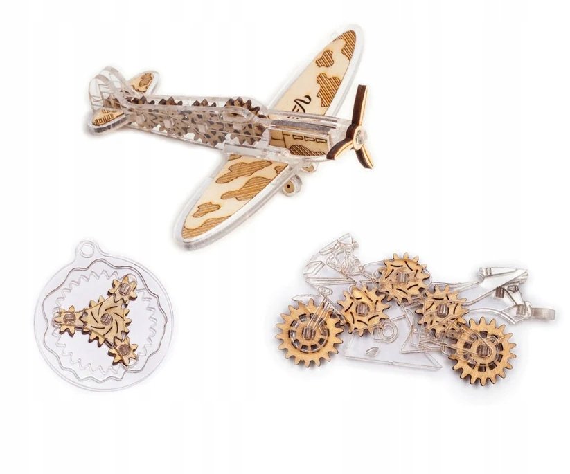 Veter Models Zawieszki Fidgets Drewniane Puzzle 3D