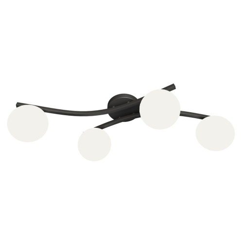 Opus lampa sufitowa 4xE14 czarna/opal 1390/4