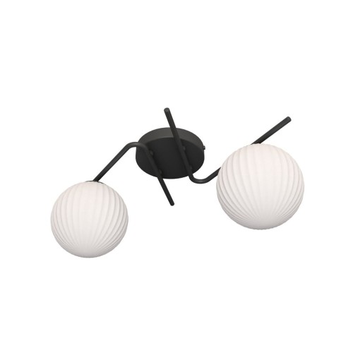 Vespa lampa sufitowa 2xE14 czarna/opal 1395/2