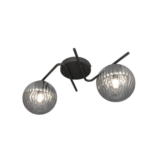 Vespa lampa sufitowa 2xE14 czarna/grafit 1396/2