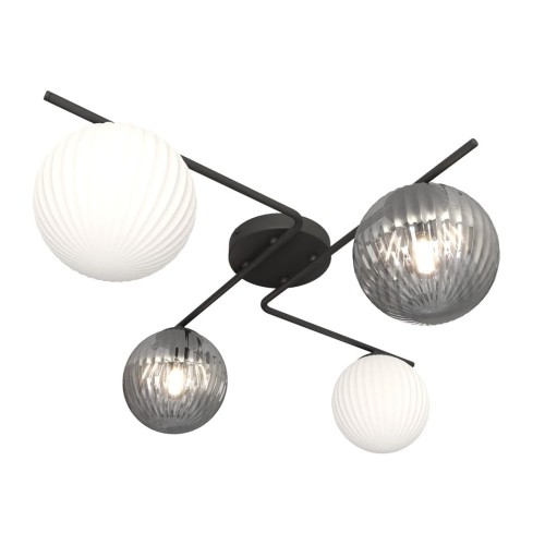 Vespa lampa sufitowa 4xE14 czarna/mix 1397/4