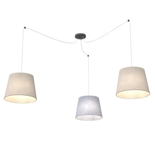 Ascot lampa wisząca 3xE27 czarna/mix 1425/3