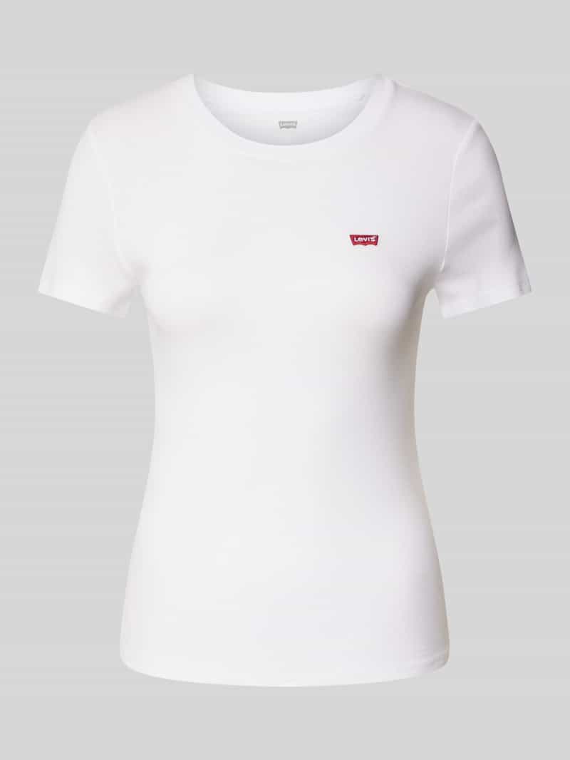 T-shirt z wyhaftowanym logo