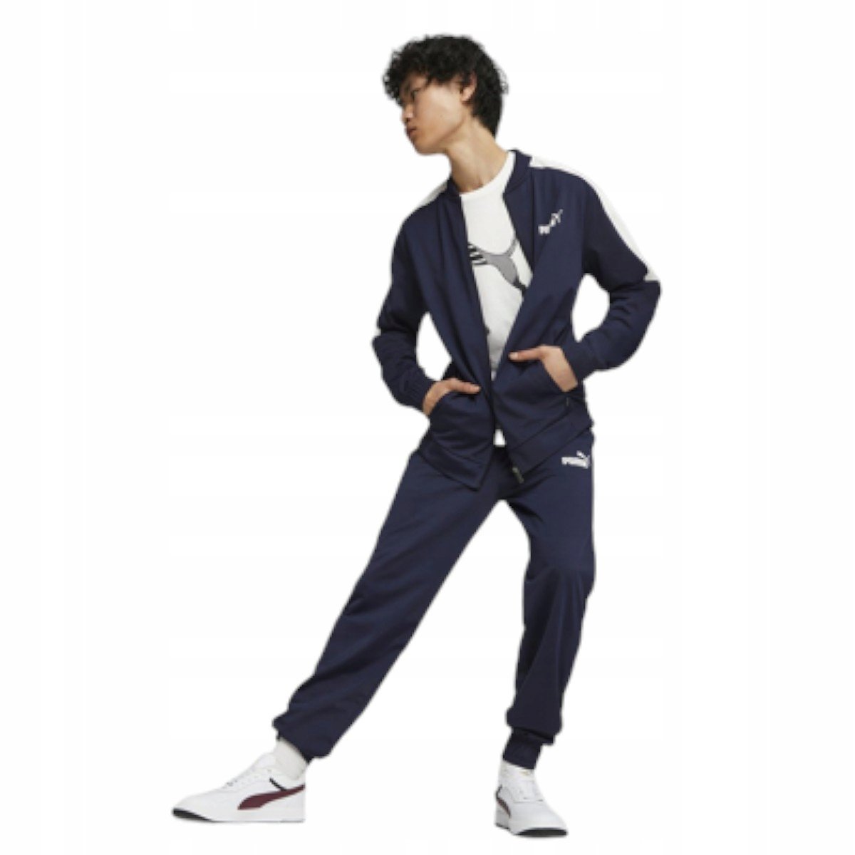 PUMA MĘSKI DRES KOMPLETNY DRES BASEBALL TRICOT SUIT GRANATOWY r.M
