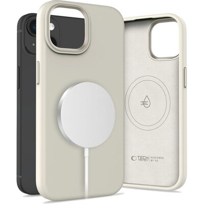 Etui TECH-PROTECT Silicone Pure MagSafe do Apple iPhone 15 Kremowy
