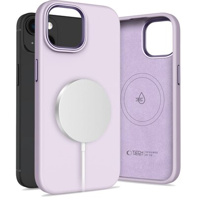 Etui TECH-PROTECT Silicone Pure MagSafe do Apple iPhone 15 Jasno-fioletowy