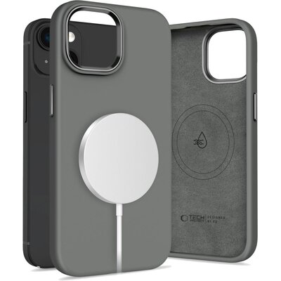 Etui TECH-PROTECT Silicone Pure MagSafe do Apple iPhone 15 Ciemno-szary