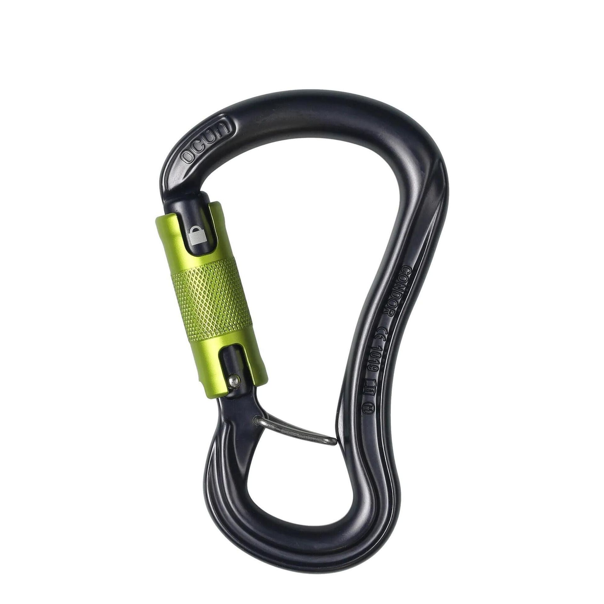 Ocun Condor HMS Twist Karabinek, antracite/green 2021 Karabinki zakręcane 03549-anthracite/green