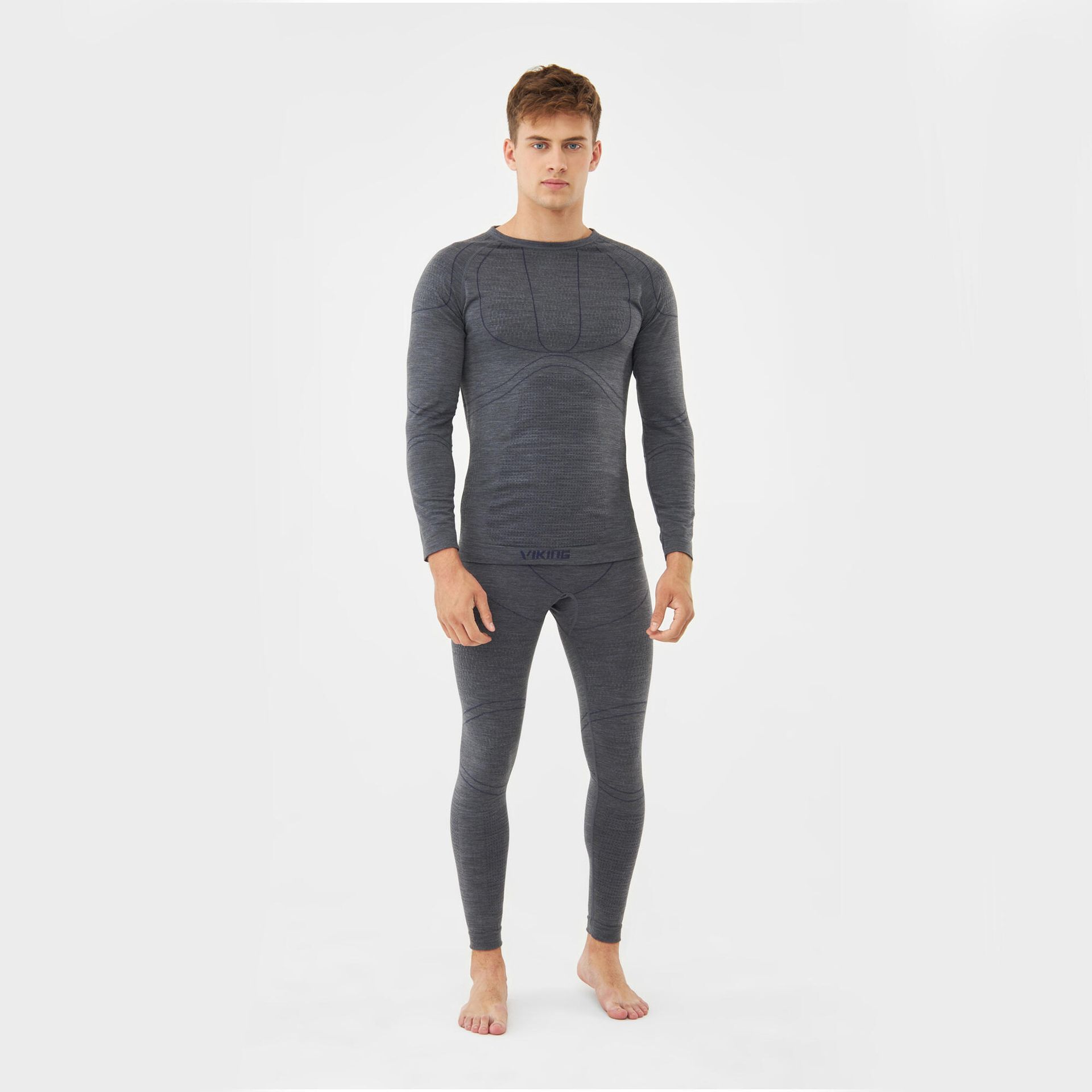 Komplet bielizny termoaktywnej męskiej Viking Lan Pro Merino 0802 grafitowy - XXXL